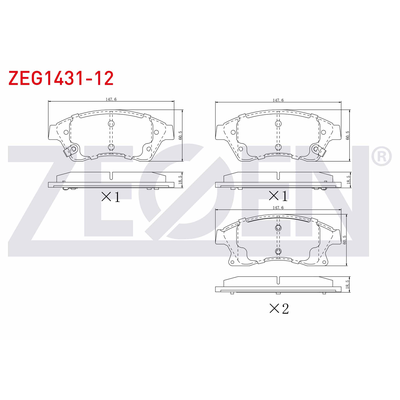 Fren Disk Balata Ön Chevrolet Cruze Hatchback (2011->)  ZEGEN ZEG1431-12