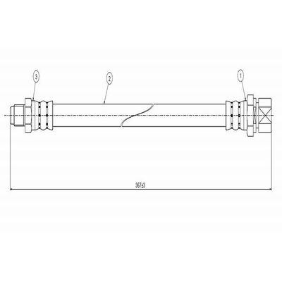 Fren Hortumu Ön Sağ veya Sol Volkswagen Käfer 1200 (Tip 1)(08.1978->1985)  CAVO C800 097A
