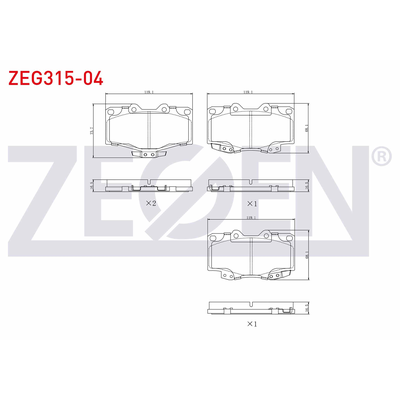 Fren Disk Balata Ön Toyota Hilux (LN1)(1995->)  ZEGEN ZEG315-04