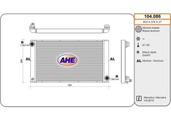 Su Radyatörü  BEHR CR 578 000P  17117787440 17117794836 17117787442 17117795879 7794836 7787440 7787442 7795879