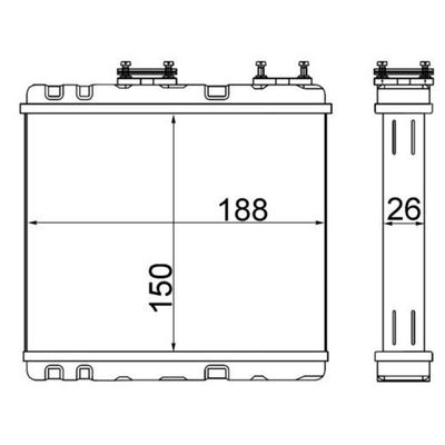 Kalorifer Radyatörü  Nissan Almera (N15)(07.1995->)  MAHLE AH 247 000S