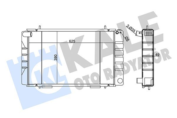 Su Radyatörü  Abarth Grande Punto (199)(2008->)  KALE 128999