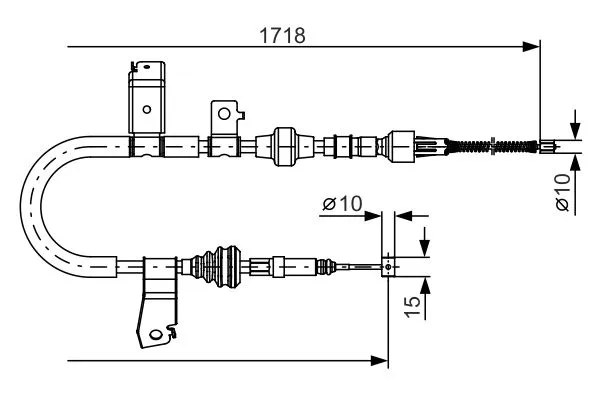 El Fren Teli Arka Sağ Honda CR-V (RD1/3)(01.1997->)  BOSCH 1 987 482 086