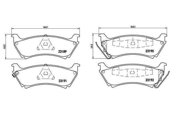 Fren Disk Balata Arka Mercedes ML -Serisi (BM 163)(09.1997->)  MAGNETI MARELLI 363700450040