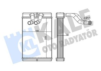 Kalorifer Radyatörü  ORİS KHY008036  970234A000 97023-4A000 970234A010 970234A020 972034A000 97203-4A000