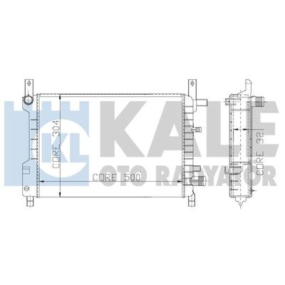 Su Radyatörü  Ford Fiesta 3/5 Kapı/Courier (1989->)  KALE 0214212AL