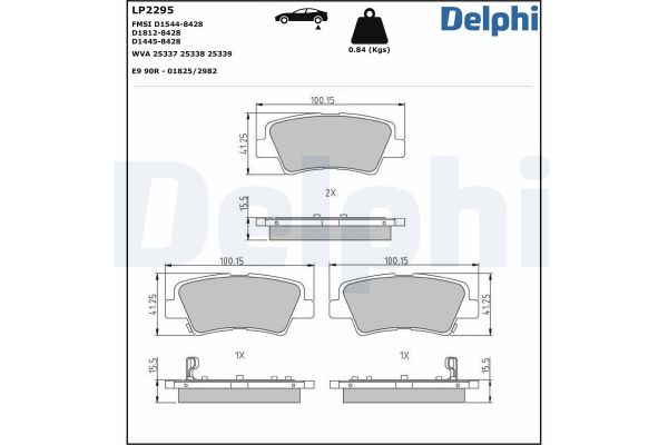 Fren Disk Balata Arka Hyundai i30 Cw (PD)(01.2017->)  DELPHI LP2295