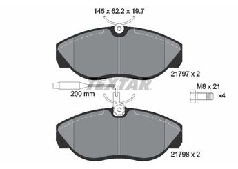 Fren Disk Balata Ön TEXTAR 2179701  425116 1611458080 425451 425117 1617280480 77362212 71752980 9945788 71770972