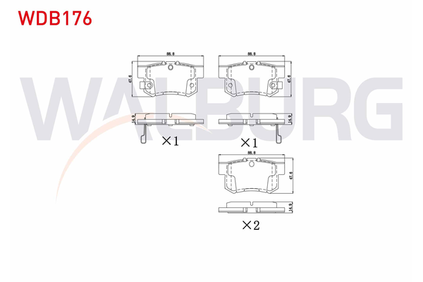 Fren Disk Balata Arka Honda Insight (ZE2)(01.2009->)  WALBURG WDB176