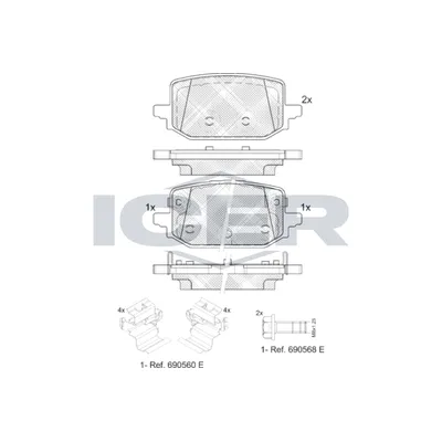 Fren Disk Balata Arka Nissan Qashqai (J12)(03.2021->)  AYD 60898B