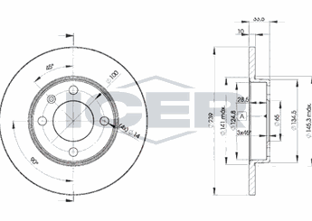 Fren Disk Ayna Ön Sağ ve Sol FERODO DDF795  6N0615301 6NO615301 6N0 615 301