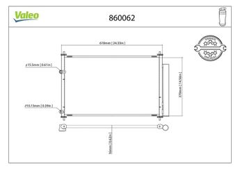 Klima Radyatörü  VALEO 860062  8845002280 88450-02280 8845012280 88450-12280