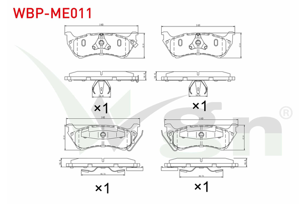 Fren Disk Balata Arka WGN WBP-ME011