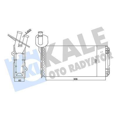 Kalorifer Radyatörü  Volkswagen T4 Transporter P.Van (09.1990->2003)  MGA 81120