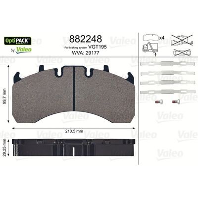 Fren Disk Balata Arka VALEO 882248