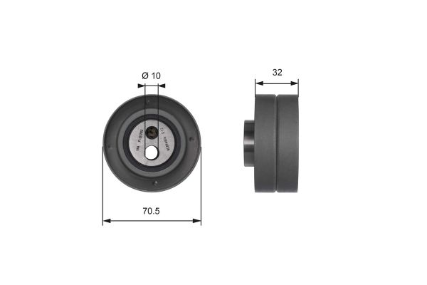 Triger Gergi Rulmanı  Peugeot Boxer (270/310) Minibüs RS2850mm (->2002)  GATES T41141