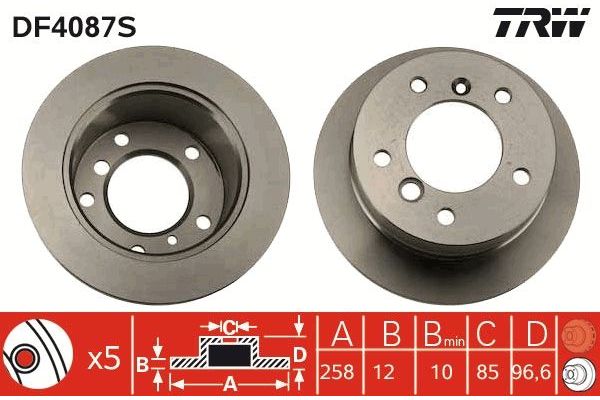 Fren Disk Ayna Arka Sağ ve Sol Mercedes Sprinter Kombi (901-903)(1994->)  AYD 51254