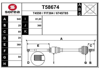 Aks Komple Ön Sağ VEKA FI-8077  51983848 52068572 52078096