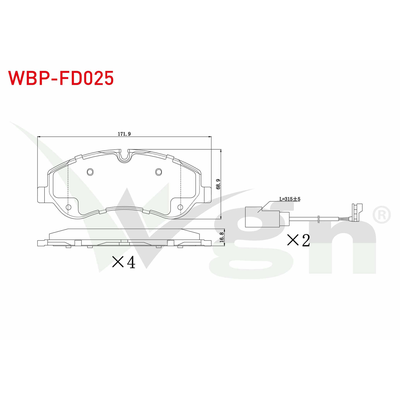 Fren Disk Balata Ön WGN WBP-FD025
