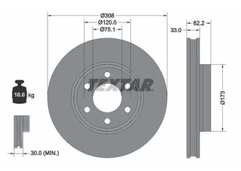Fren Disk Ayna Ön Sağ ve Sol OTOZONE BD3067  2653370 PZ311125AA PZ311125AA