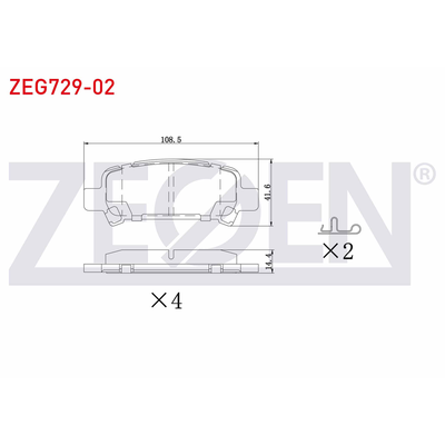 Fren Disk Balata Arka Subaru Forester (S10/SF)(1997->)  ZEGEN ZEG729-02