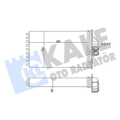 Kalorifer Radyatörü  Chrysler Voyager (GS/ GH)(1996->)  KALE 346335