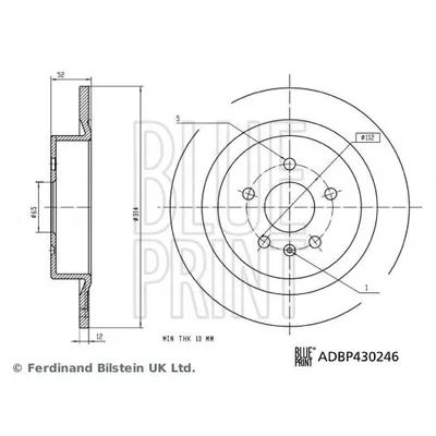 Fren Disk Ayna Arka Sağ ve Sol Aiways   BLUE PRINT ADBP430246