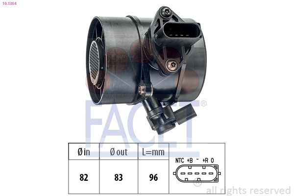 Hava Debimetresi  Mercedes C -Serisi Sedan (BM 203)(02.2000->)  FACET 10.1354