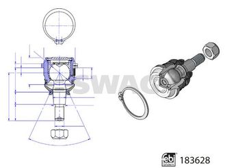 Rotil Alt Sağ veya Sol SWAG 33 10 9682  54530C8500 54530-C8500