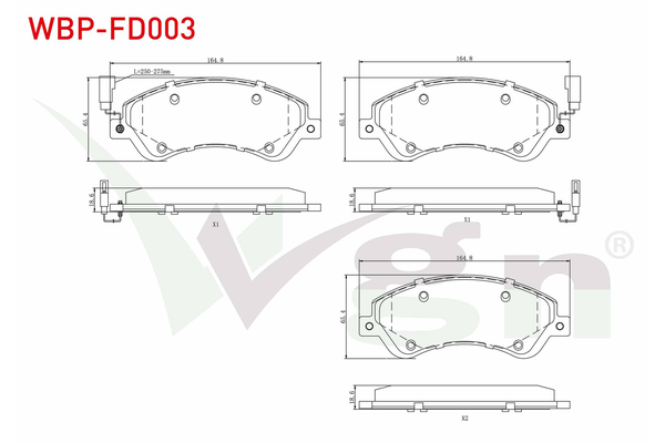 Fren Disk Balata Ön WGN WBP-FD003