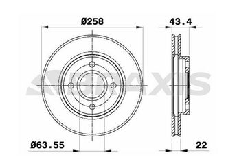 Fren Disk Ayna Ön Sağ ve Sol BRAXIS AE0004  1522230