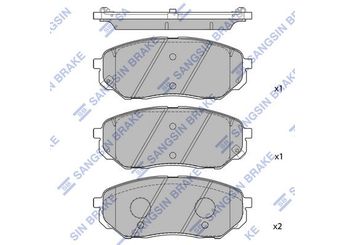 Fren Disk Balata Ön SANGSIN SP1690  58101C5A70 58101C5A00