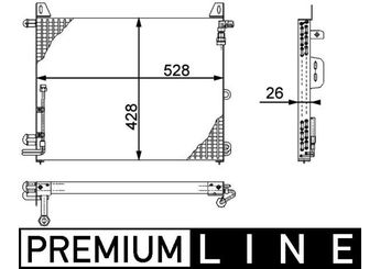 Klima Radyatörü  MAHLE AC 656 000P  1078301770 107 830 17 70 A1078301770 A 107 830 17 70