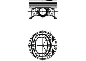 Piston (77.01MM-0.50)  GOETZE 87-72510-050  3C107065AP001 3C107065AP 03C 107 065 AP 03C 107 065 AP 001 3C107065AP003 03C 107 065 AP 003