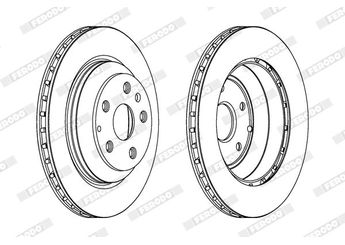 Fren Disk Ayna Arka Sağ ve Sol FERODO DDF1855C-1  7L8615601A 7L8615601 7L8615601D 7L8615601E 95535240150 95535240151 95535240300 95835240150