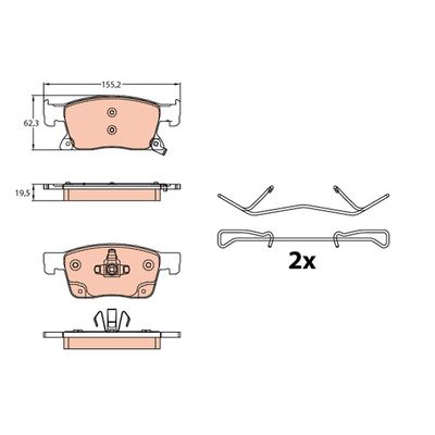 Fren Disk Balata Ön Opel Astra K Sports Tourer (10.2015->)  TRW GDB2139