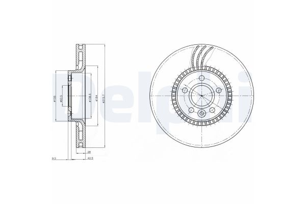 Fren Disk Ayna Ön Sağ ve Sol Volvo S60 Cross Country (03.2015->)  DELPHI BG4123