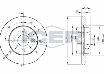 Fren Disk Ayna Ön Sağ ve Sol FRENBU 34416  4351252050 4351252020 4351252010 43512-52020 43512-52050