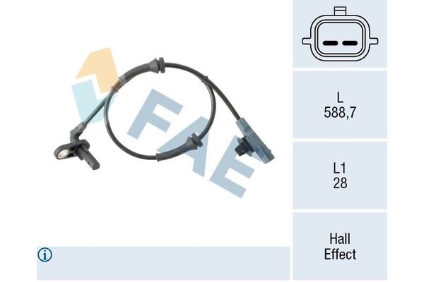 Abs Sensörü Arka Sol Nissan Micra (K13K/KK)(07.2010->)  TRW GBS2751