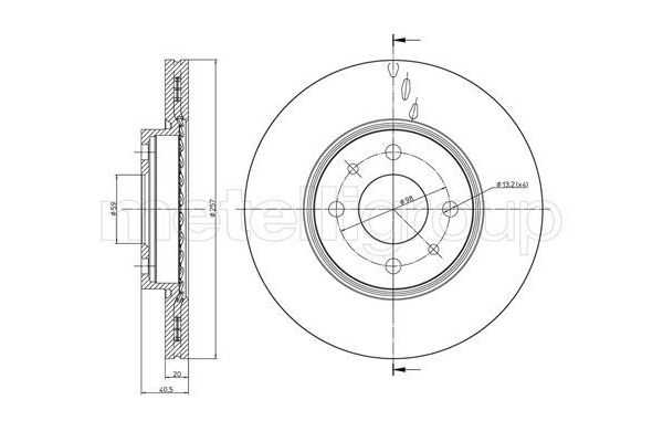 Fren Disk Ayna Ön Sağ ve Sol Fiat Barchetta (183)(06.2003->)  METELLI 23-0231C