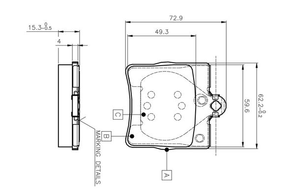Fren Disk Balata Arka BOSCH 0 986 TB2 334