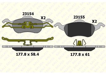 Fren Disk Balata Ön KALE BALATA 23154 185 05  TAM T2K021 FCS T123194