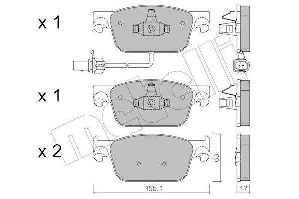 Fren Disk Balata Ön Audi A5 Cabriolet (F5E)(10.2019->)  METELLI 22-1125-0
