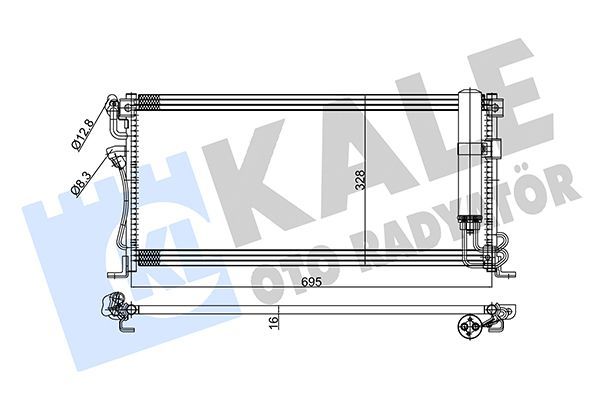 Klima Radyatörü  Mitsubishi Colt (CJ0A)(1996->)  KALE 345770