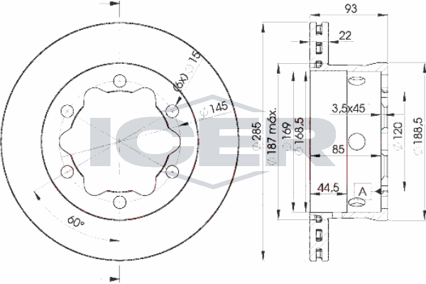 Fren Disk Ayna Arka Sağ ve Sol WALBURG WBD1434