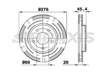 Fren Disk Ayna Ön Sağ ve Sol BRAXIS AE0586  5105513AA 4615A115