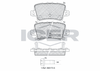 Fren Disk Balata Arka AYD 60258A  43022SMGE00 43022-SMG-E00 43022SMGE01 43022-SMG-E01 43022SMGE02 43022-SMG-E02 43022SMGE03 43022-SMG-E03 43224SMGE01 43224-SMG-E01