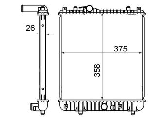 Su Radyatörü  MAHLE CR 836 000S  42438331 42438332 96443478 96443479 96536526 96536527 96816484 96817345 96887366 P96536526 9210556 09210556 13182786 4705904 4707764