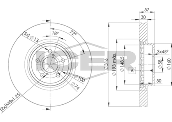 Fren Disk Ayna Ön Sağ ve Sol SUBARU ORJINAL 26300AG00  26300AG00 26300AG000 26300-AG000 26300AG001 26300-AG001 26300AG020A 26300-AG020A