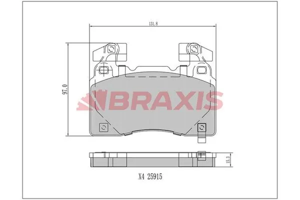 Fren Disk Balata Ön Cadillac CTS (2014->)  BRAXIS AA0684